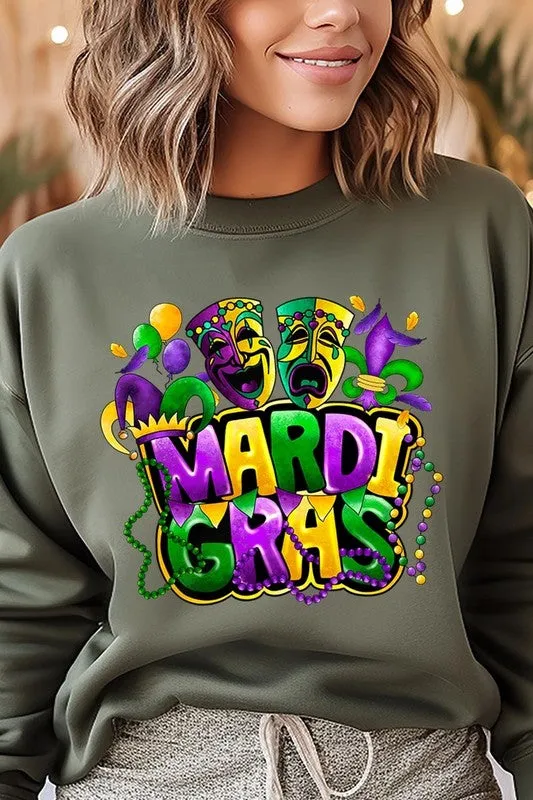 Mardi Gras Graphic Plus Sweatshirt