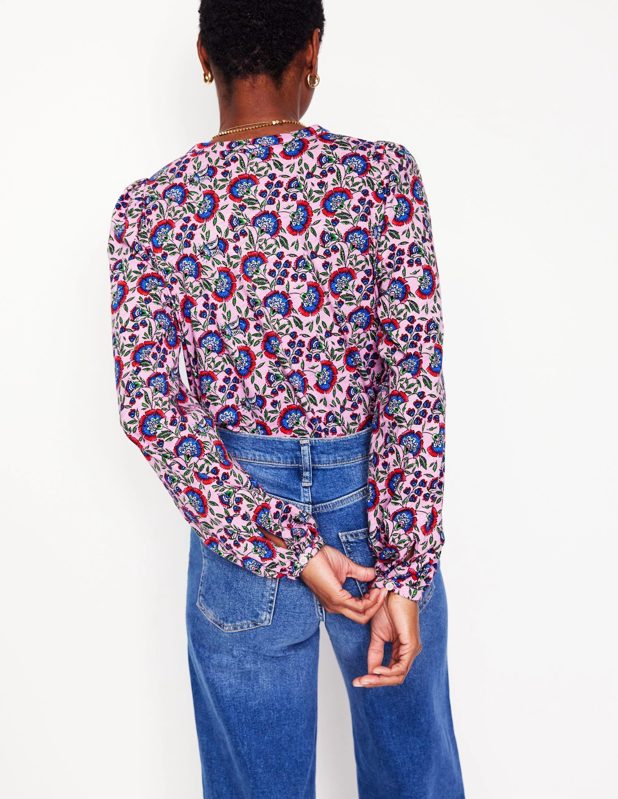 UniversalFit Marina Jersey Shirt-Soft Lavender, Decorative Vine
