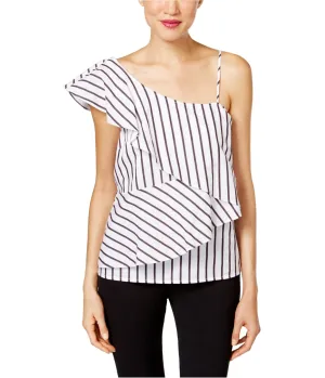 Marled Womens Striped Knit Blouse