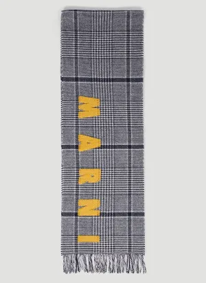 Marni Checked Wool Scarf