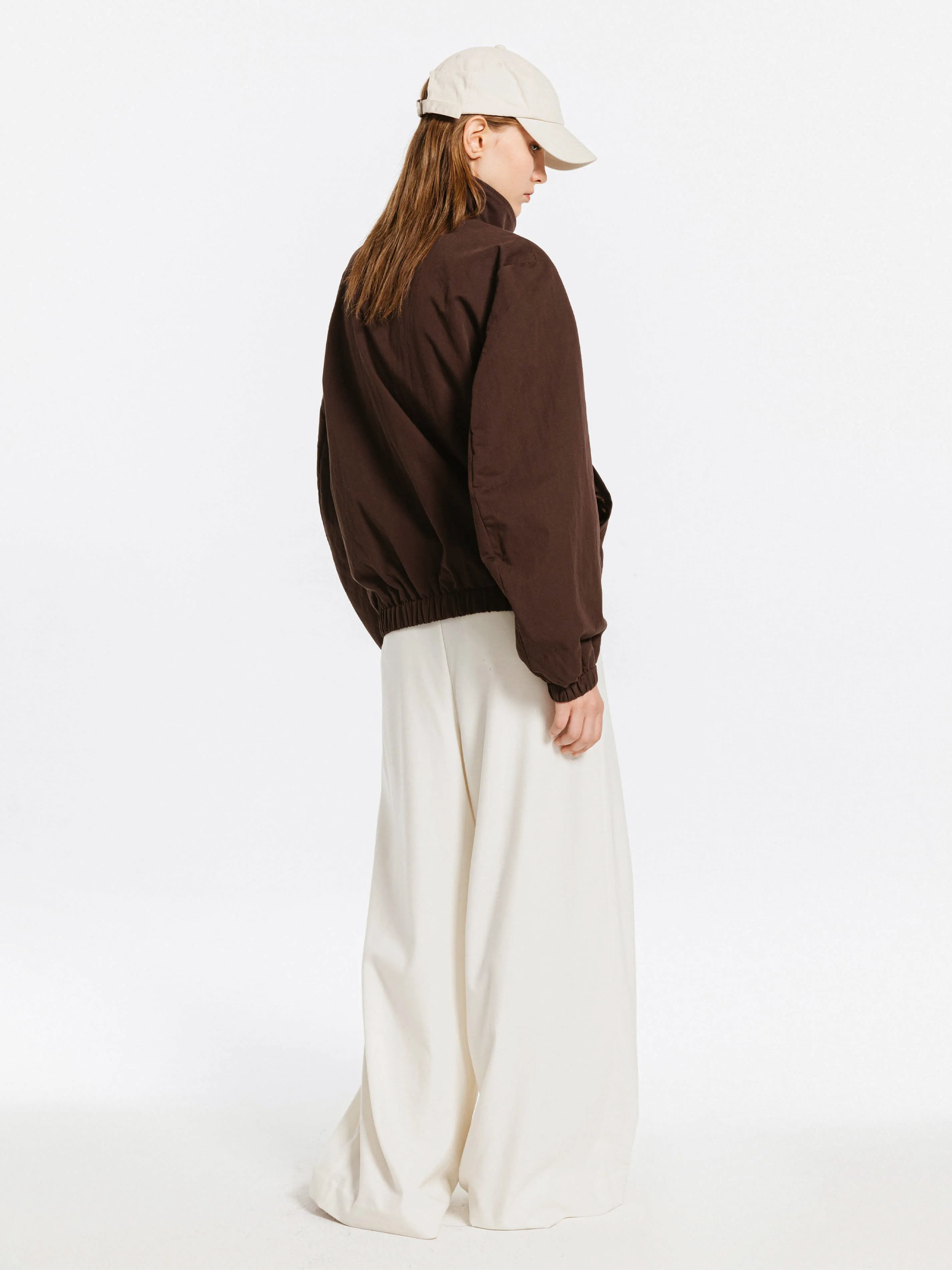 Maroon Oversized Cotton Jacket