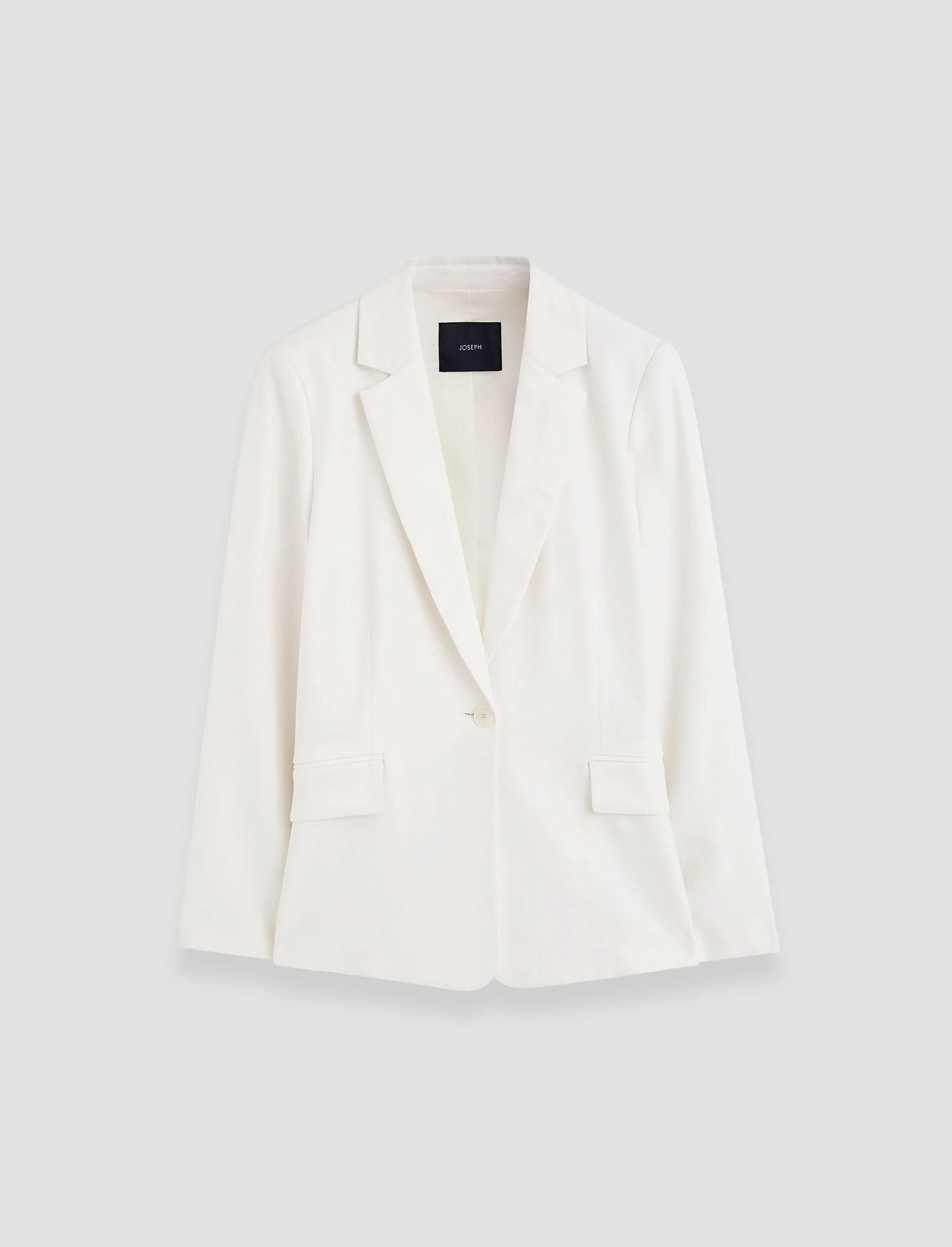 Marty Linen Stretch Jacket Zippered Pocket Design Roll