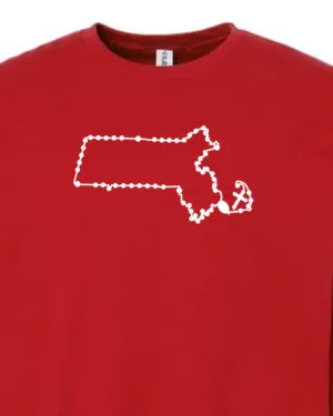 Massachusetts Catholic Rosary Crewneck Sweatshirt