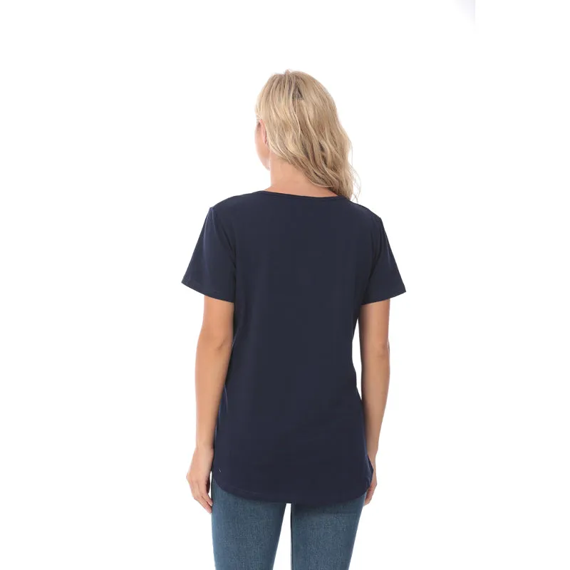 Maternity Solid Color Nursing T-shirt