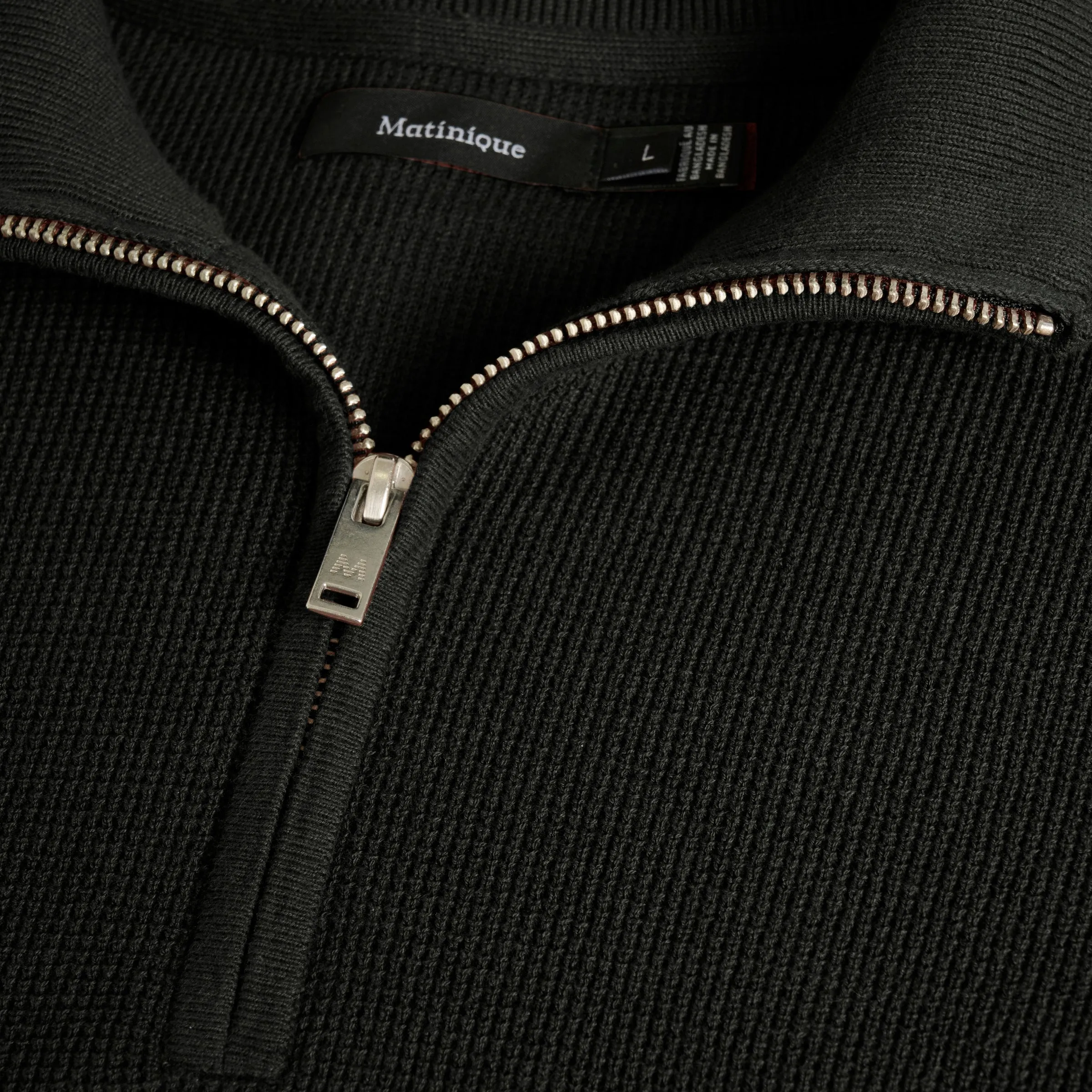 Matinique Lagoon Textured Knit Sweater Black