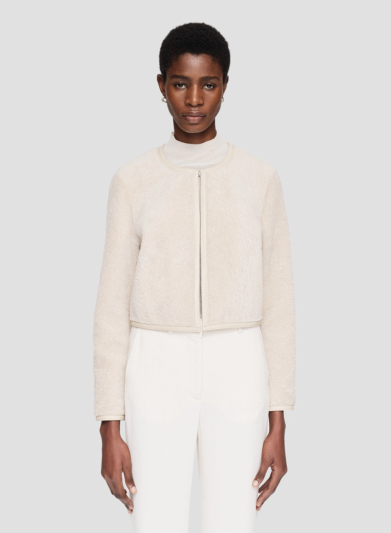 Travel Layer Maurice Embossed Shearling Jacket