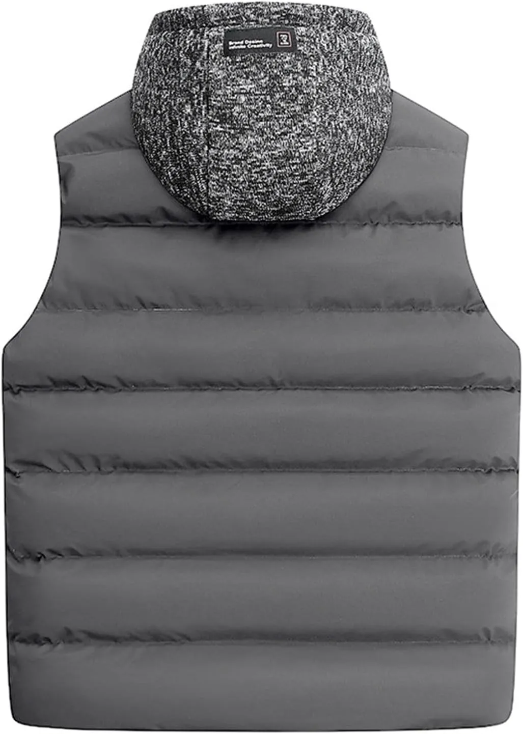 Men Outdoor Quilted Winter Puffer Vest Thicken Warm Cotton Coat Sleeveless Hooded Jacket Padded Vest Puffy Vest Men