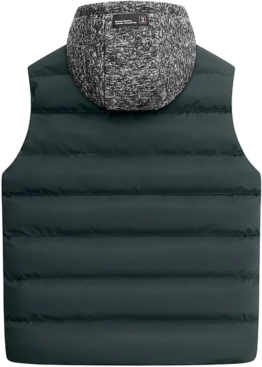 Men Outdoor Quilted Winter Puffer Vest Thicken Warm Cotton Coat Sleeveless Hooded Jacket Padded Vest Puffy Vest Men