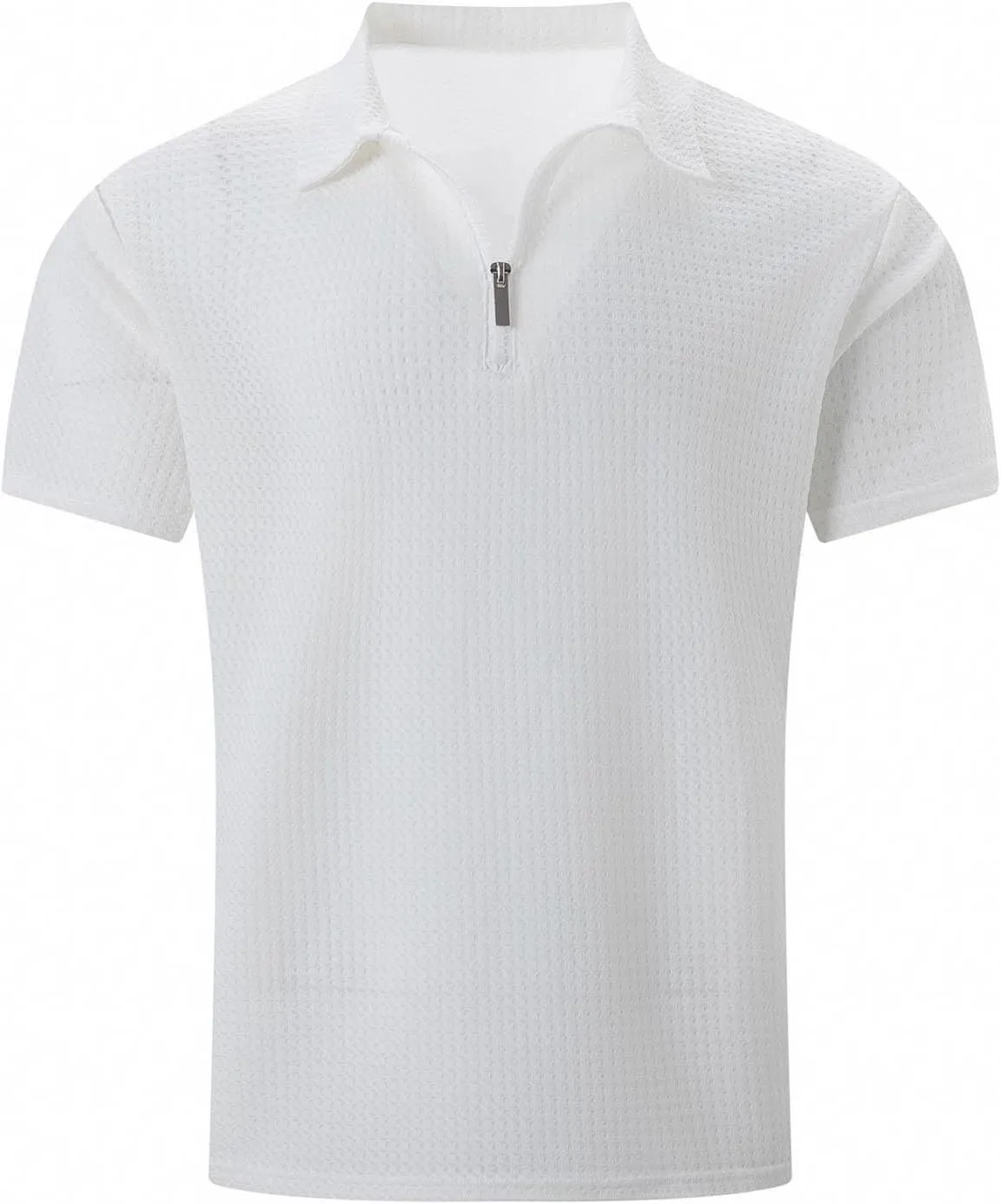 Men Polo Shirts Short Sleeve,Collared Dress Shirt Slim Fit Formal Breathable Trendy Lightweight for Workout Casual Golf Shirt