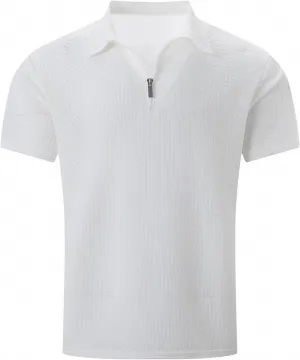 Men Polo Shirts Short Sleeve,Collared Dress Shirt Slim Fit Formal Breathable Trendy Lightweight for Workout Casual Golf Shirt