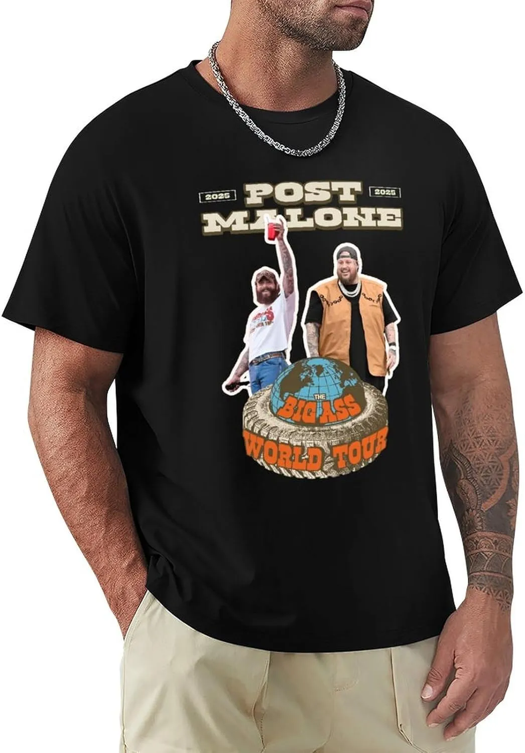 Men Short Sleeve Crewneck T-Shirts Novelty Graphic Tee Shirt Tops