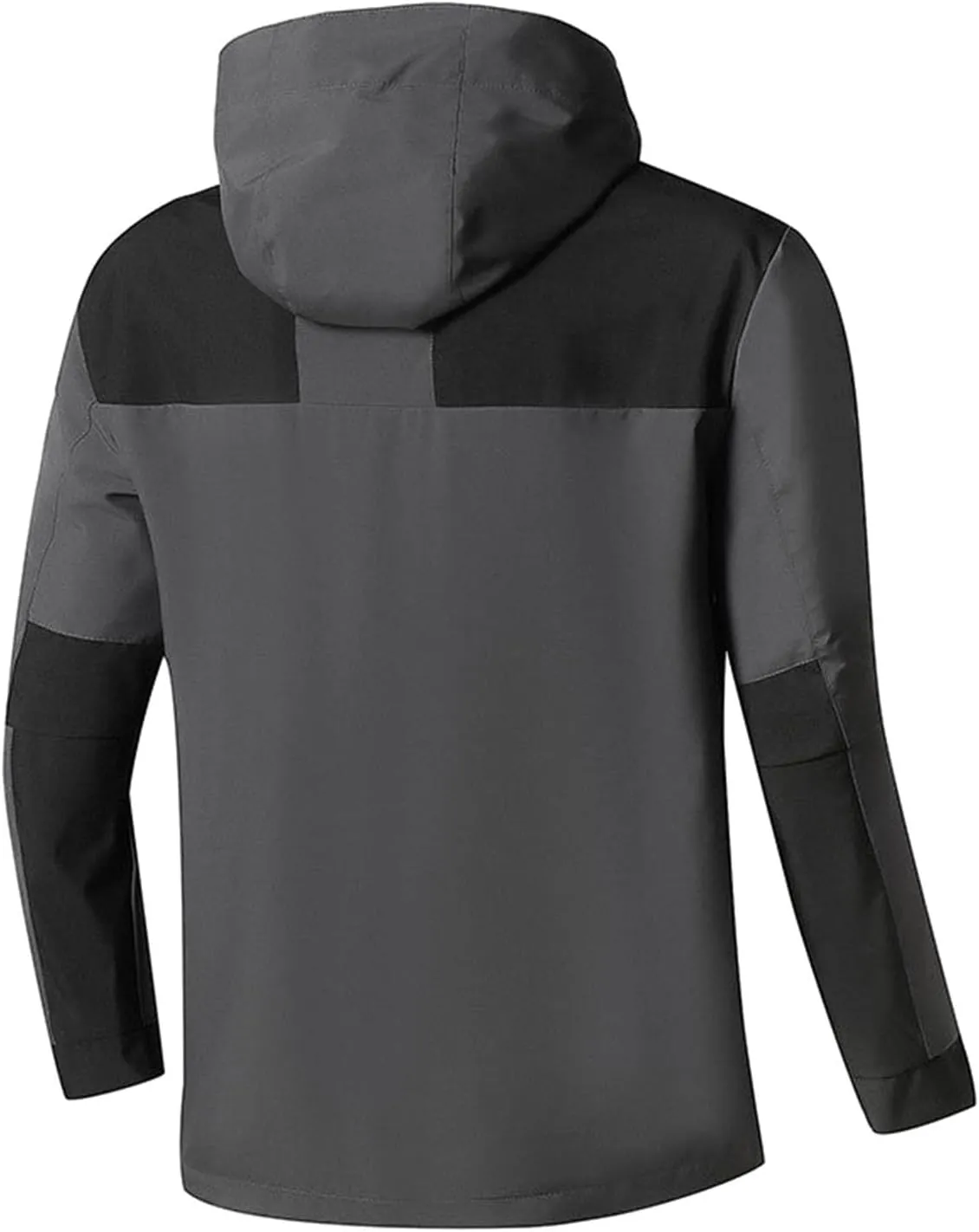 Men Waterproof Rain Jackets Lightweight Windbreaker with Hood Rain Coat Suit Color Block Raincoats for Outdoor Hiking