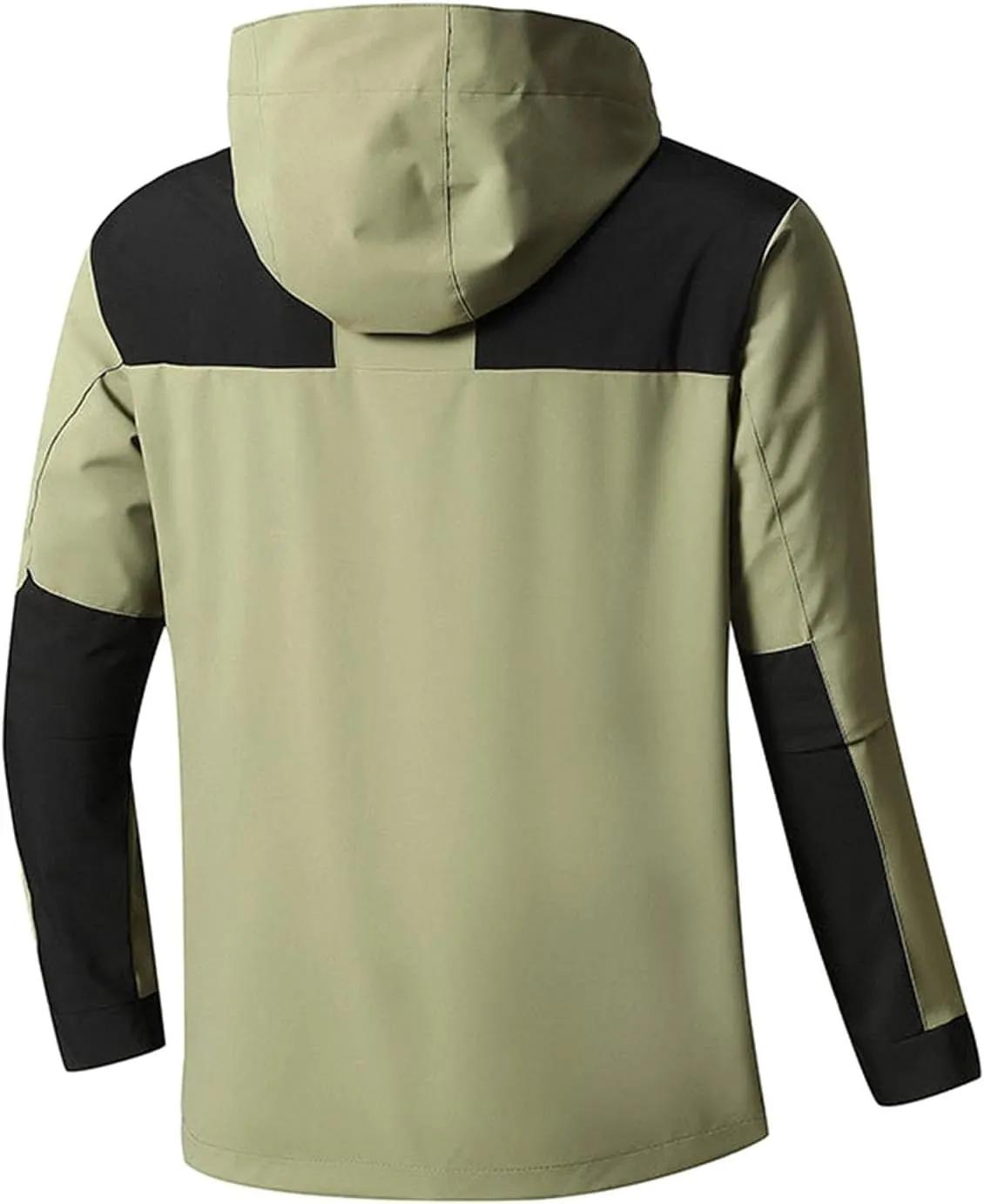 Men Waterproof Rain Jackets Lightweight Windbreaker with Hood Rain Coat Suit Color Block Raincoats for Outdoor Hiking