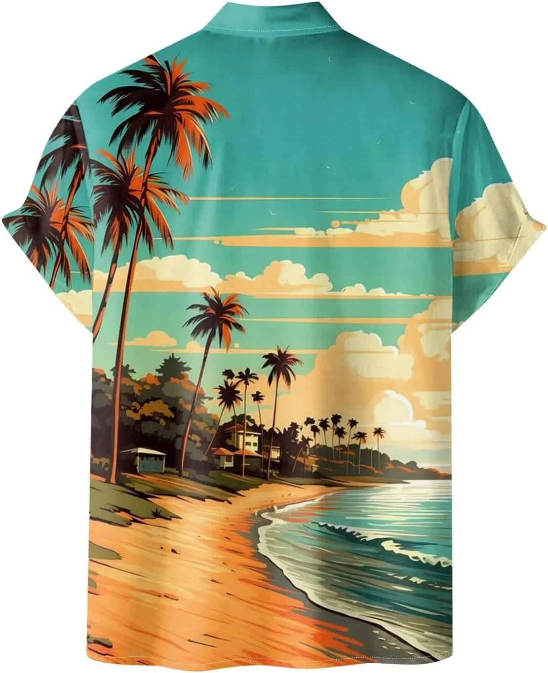 Mens 2024 Hawaiian Tropical Shirts Short Sleeve Casual Button Down Floral Summer Beach Shirts Holiday Floral Shirts