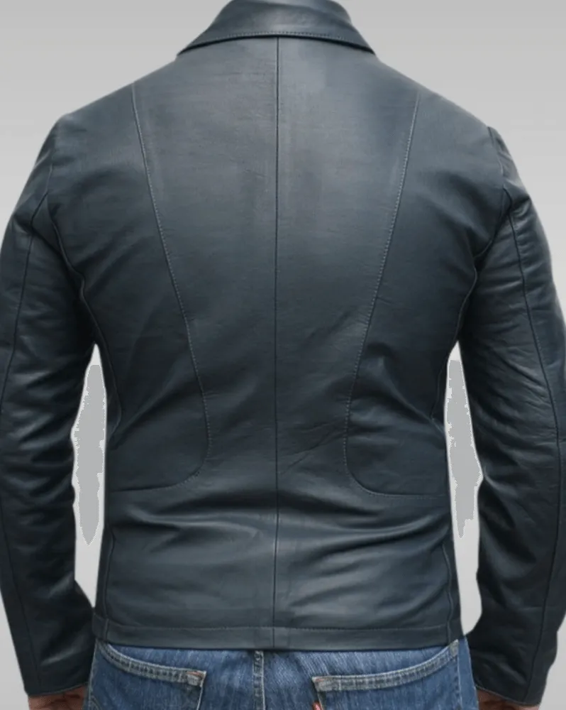 Mens 70s Style Brown Vintage Biker Leather Jacket