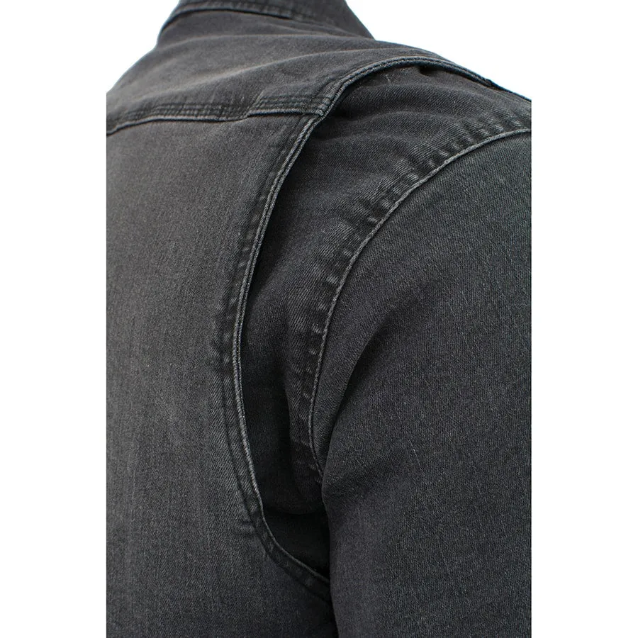Men’s Armored Denim Biker Shirt w/ Aramid® by DuPont™ Fibers