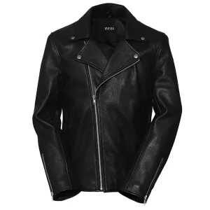 Mens Black Nifty Biker Leather Jacket