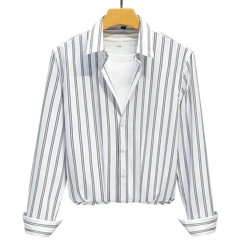 Men's Business Wide Striped Shirt