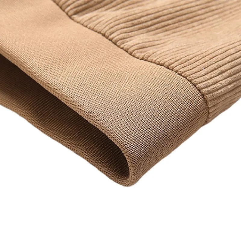 Men's Casual Corduroy Stand Collar Jacket 07339823F