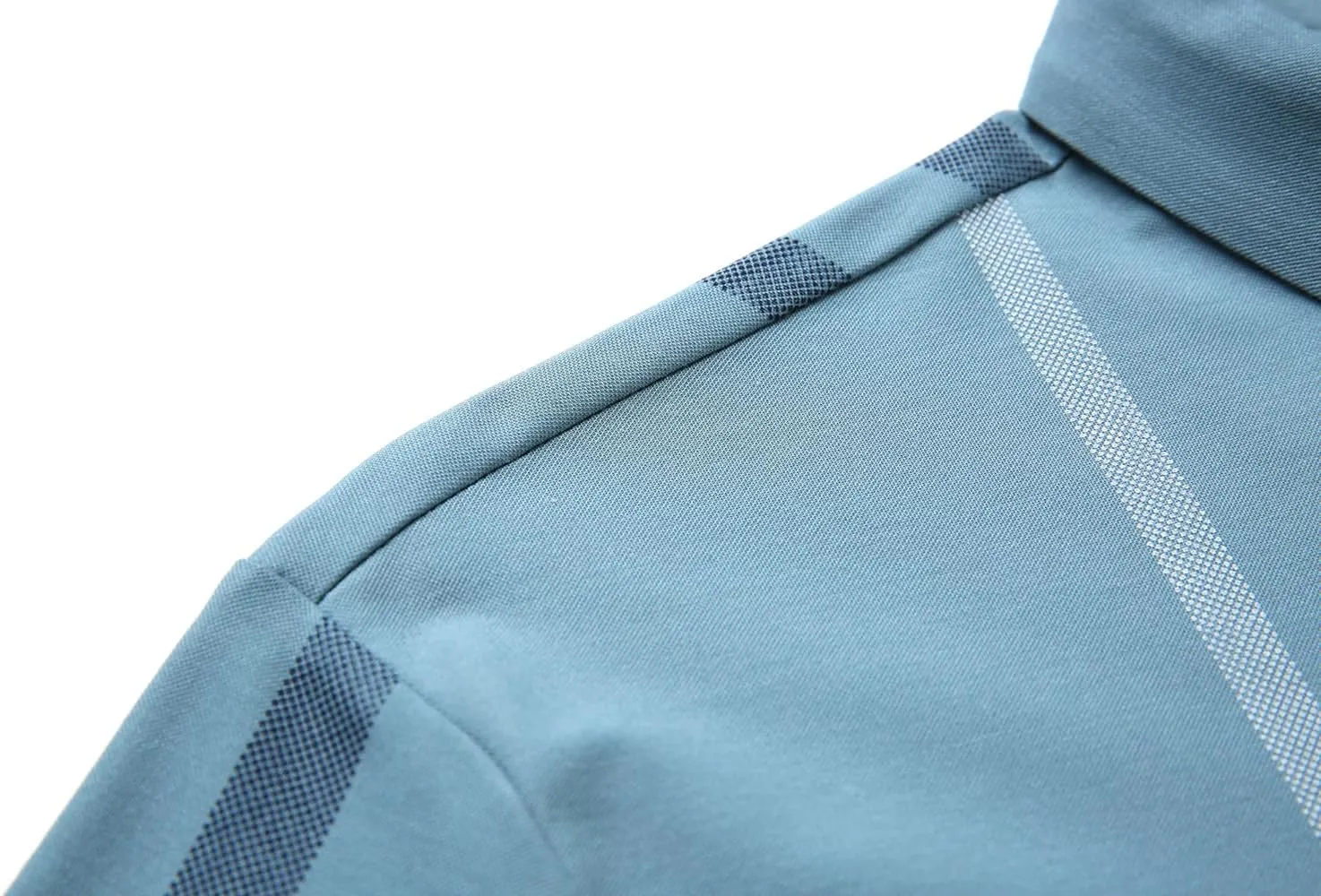 Mens Casual Striped Short Sleeve Collared T Shirt Polo Shirts