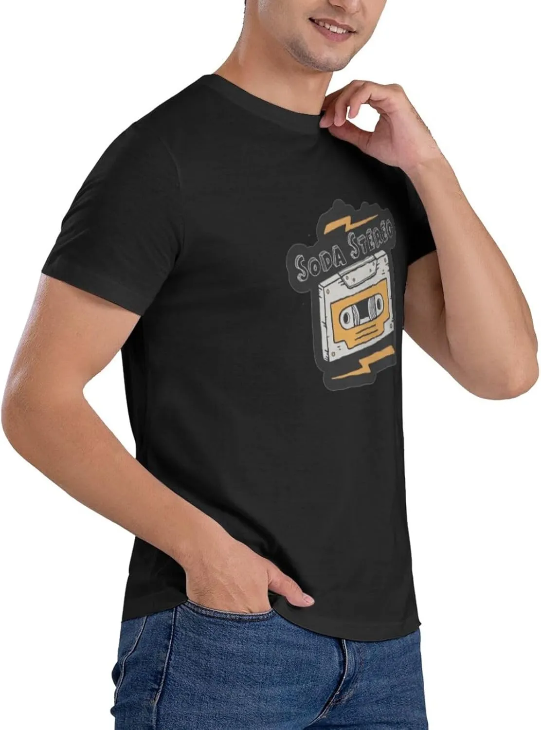 Men's Classic Breathable Cotton T-Shirts Slimming Moisture Crew Neck T-Shirts