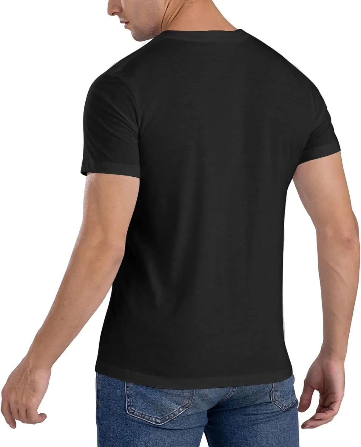 Men's Classic Breathable Cotton T-Shirts Slimming Moisture Crew Neck T-Shirts