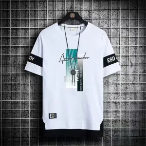 Men's Color Block Short Sleeve Casual T-Shirt