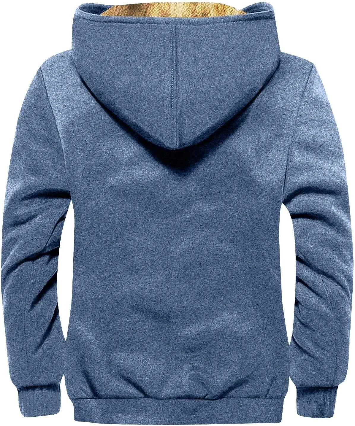 Men's Cotton Plaid Shirts Pullover Jacket Fleece Lined Shirts Sherpa Button Down Jackets with Hood for Men