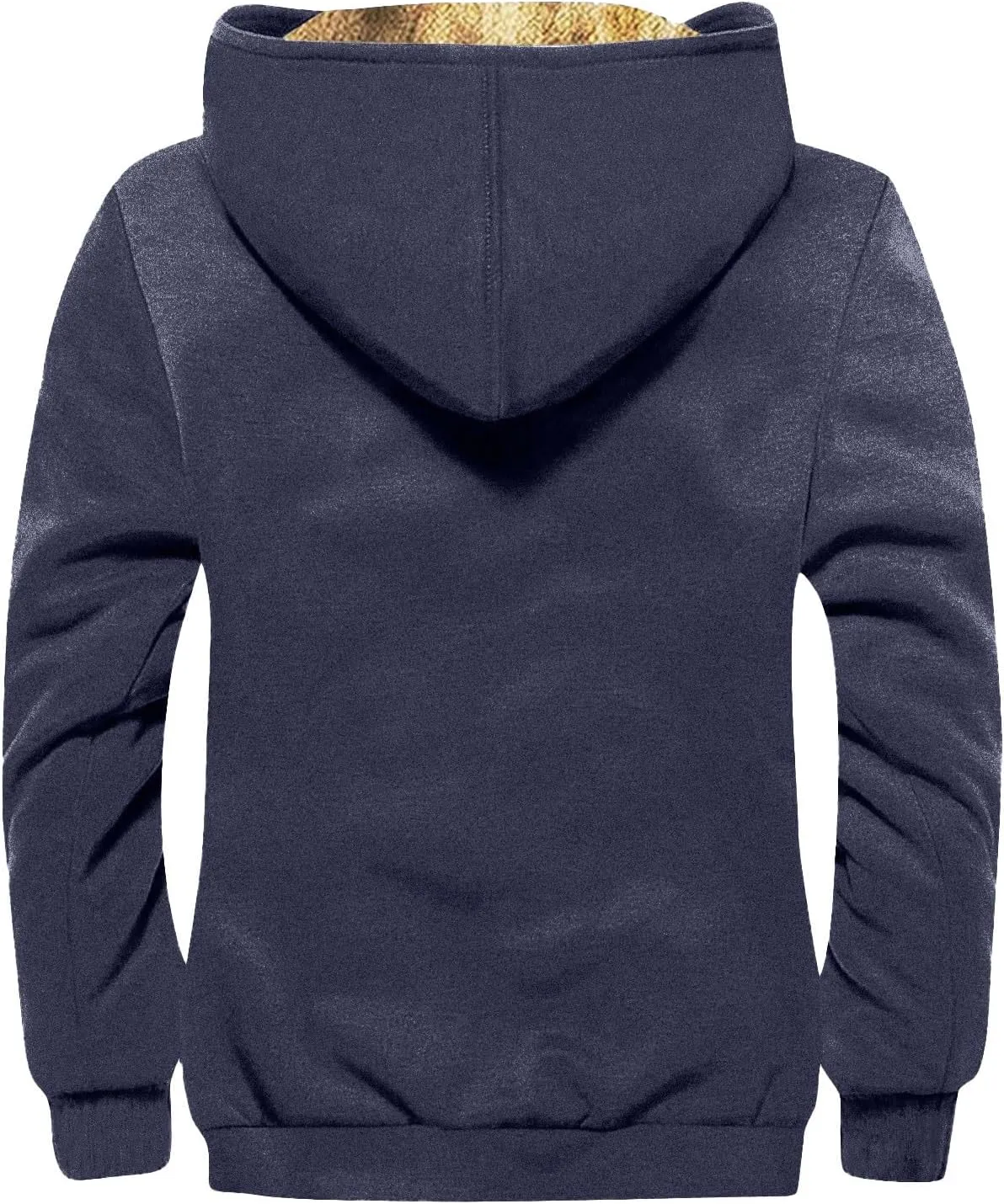 Men's Cotton Plaid Shirts Pullover Jacket Fleece Lined Shirts Sherpa Button Down Jackets with Hood for Men