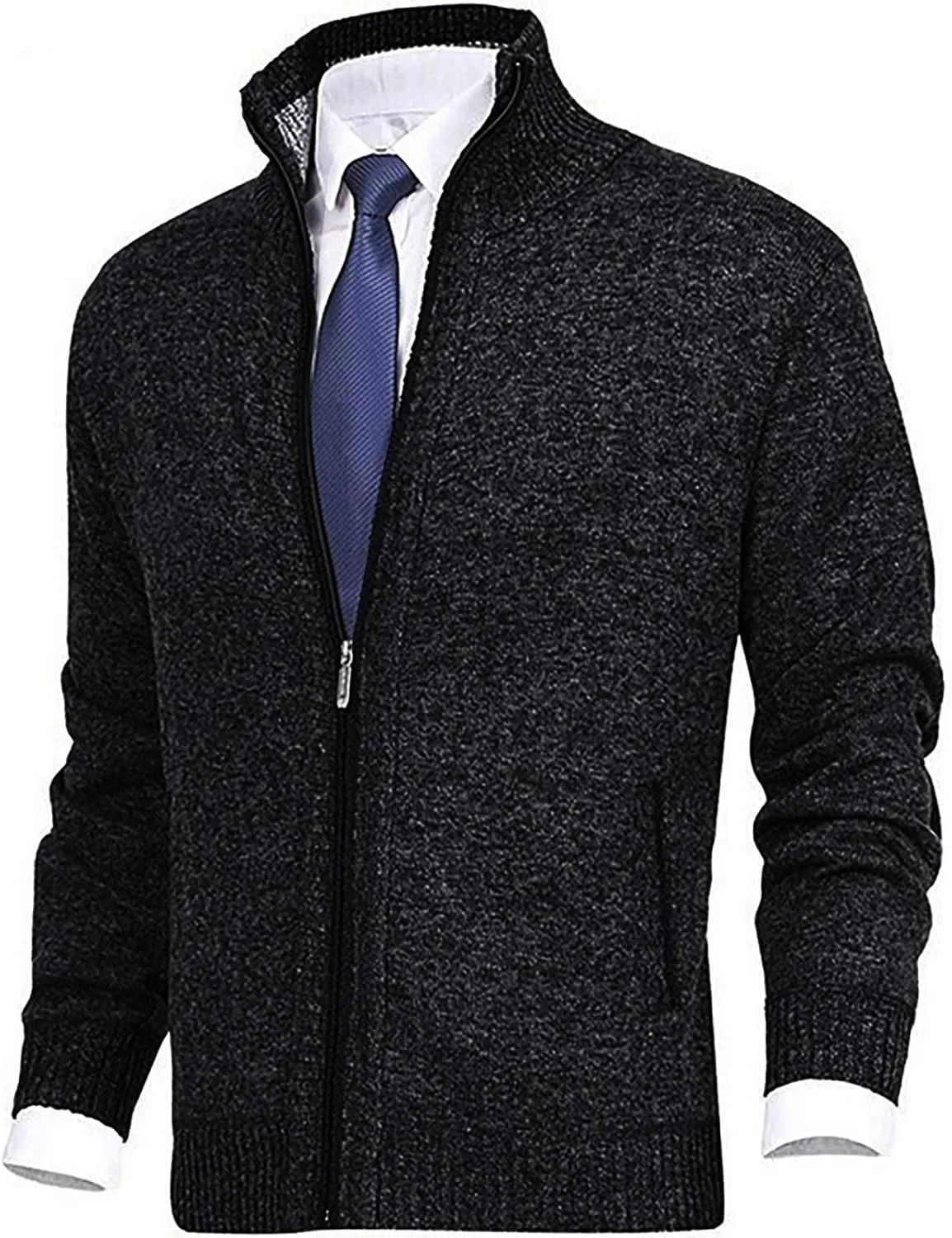 Mens Flannel Shirt Fashion Casual Solid Color Hooded Thick Zipper Pocket Thick Coat Thick Jacket Work Shirts Mens