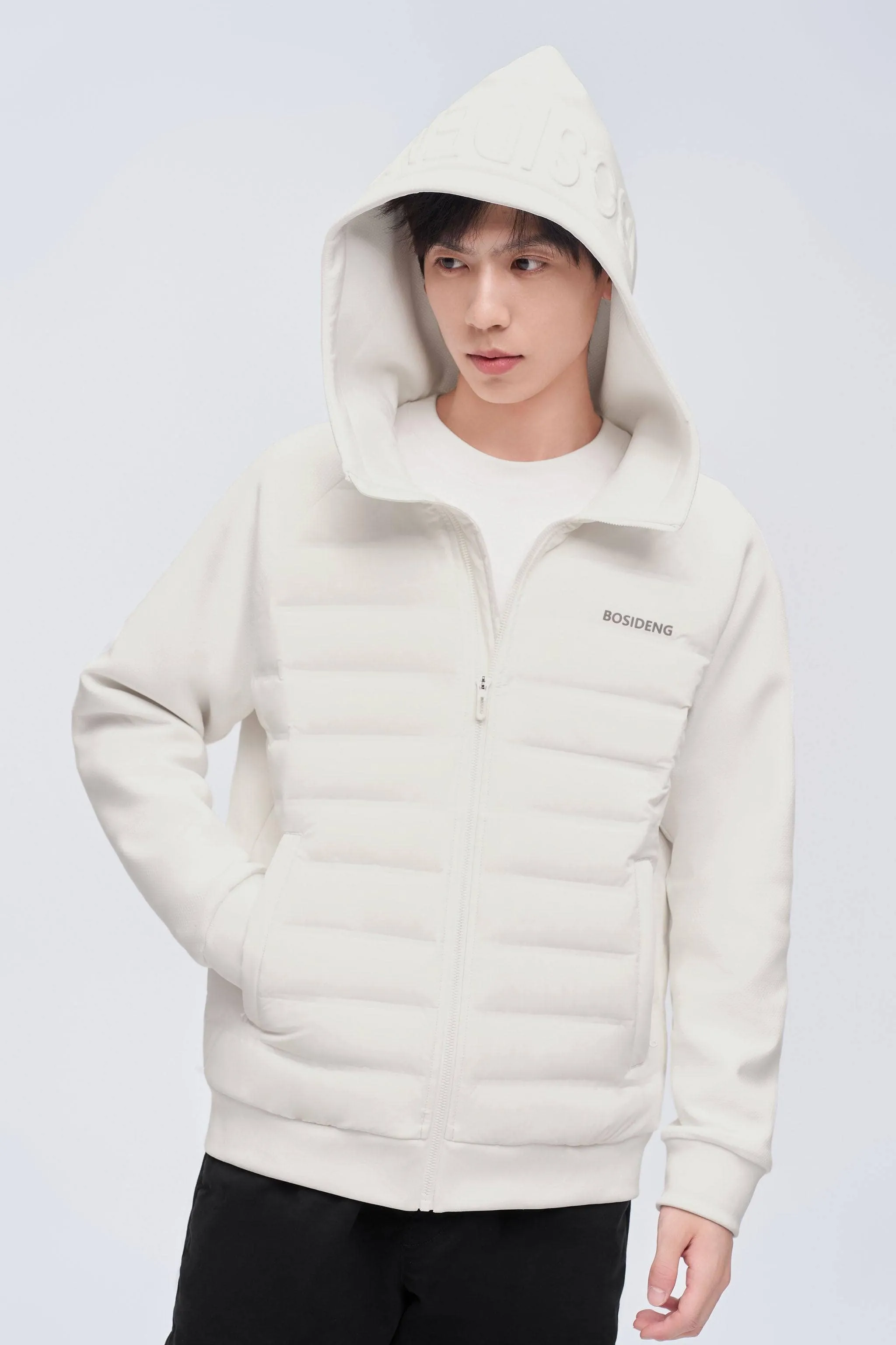 Men's Goose Down Short Hoodie
