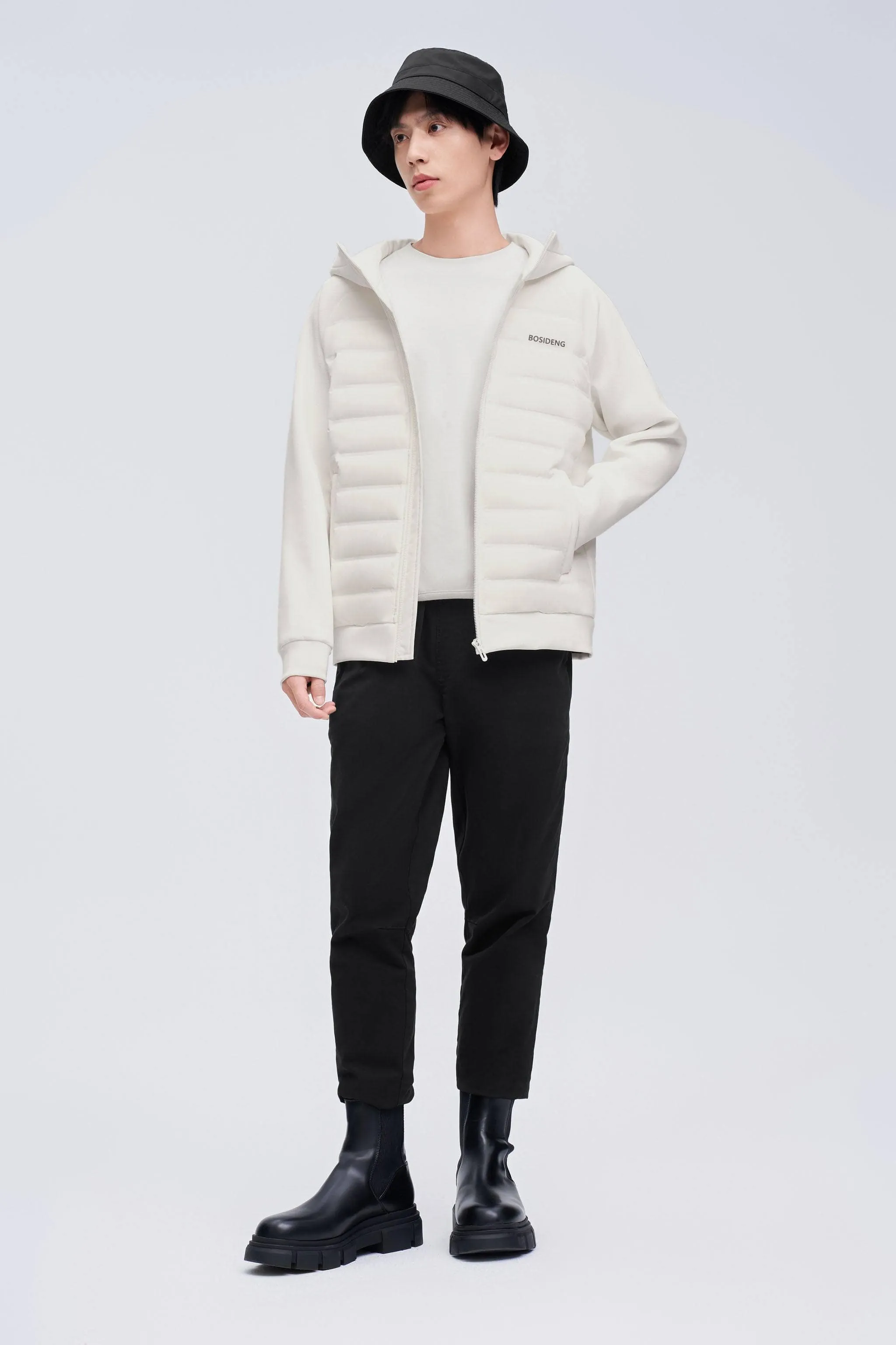 Men's Goose Down Short Hoodie