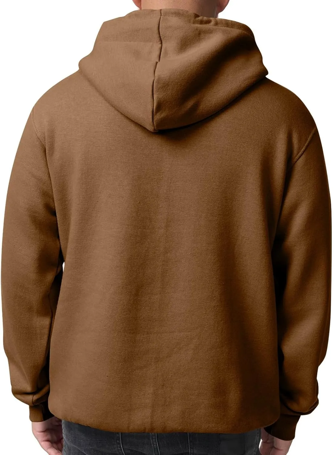 Mens Hoodies Pullover Fleece Lined Oversized Hoodie Casual Loose Long Sleeve Drawstring Hooded Sweatshirt with Pockets