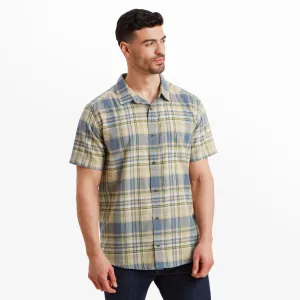 Men's Hosh Plaid Short-Sleeve Shirt - Bardiya Sand