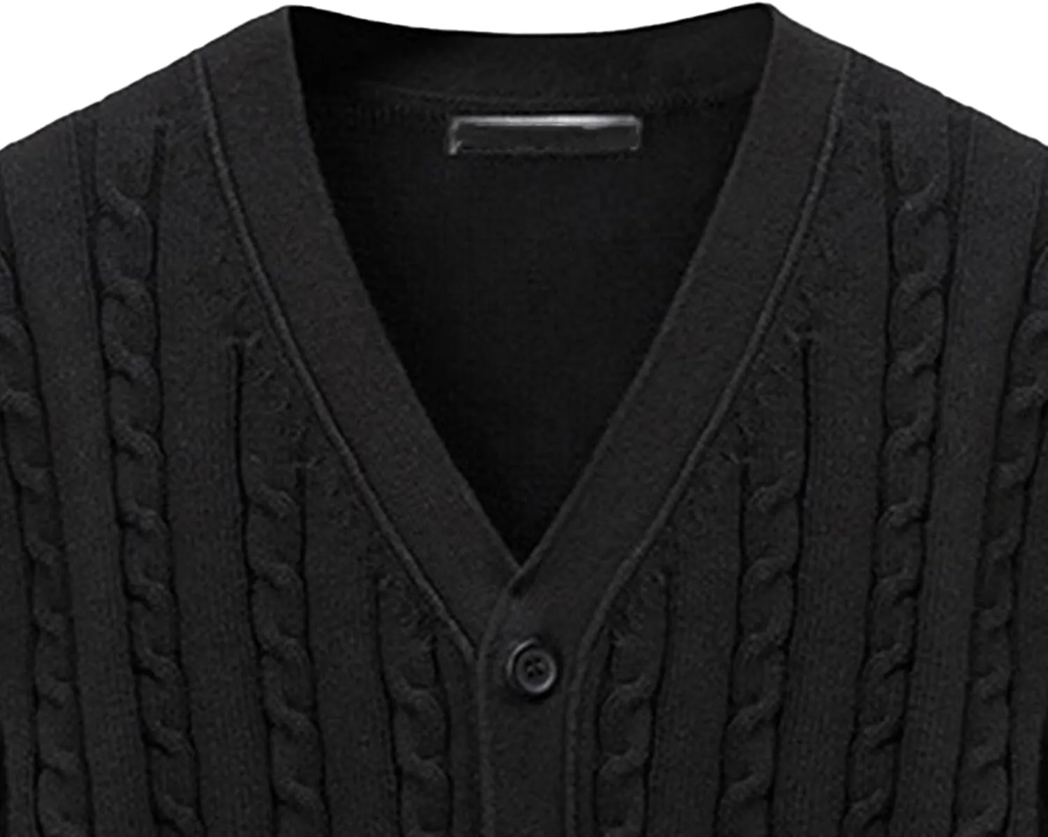 Men's Knitted Ribbed V Neck Sweater Cardigan Button Up Regular Fit Sweater Ribbed Long Sleeve Casual Sweaters