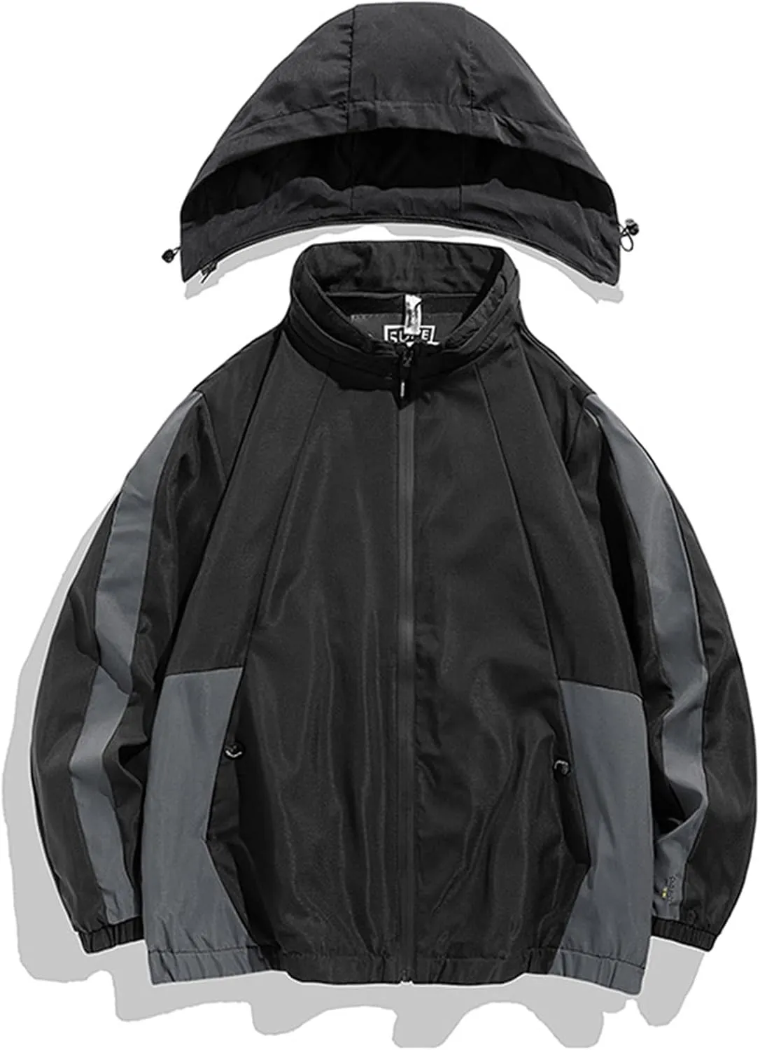 Mens Lightweight Jackets Casual Solid Color Hooded Thick Zipper Pocket Thick Coat Thick Jacket Womens Hoodies Mens