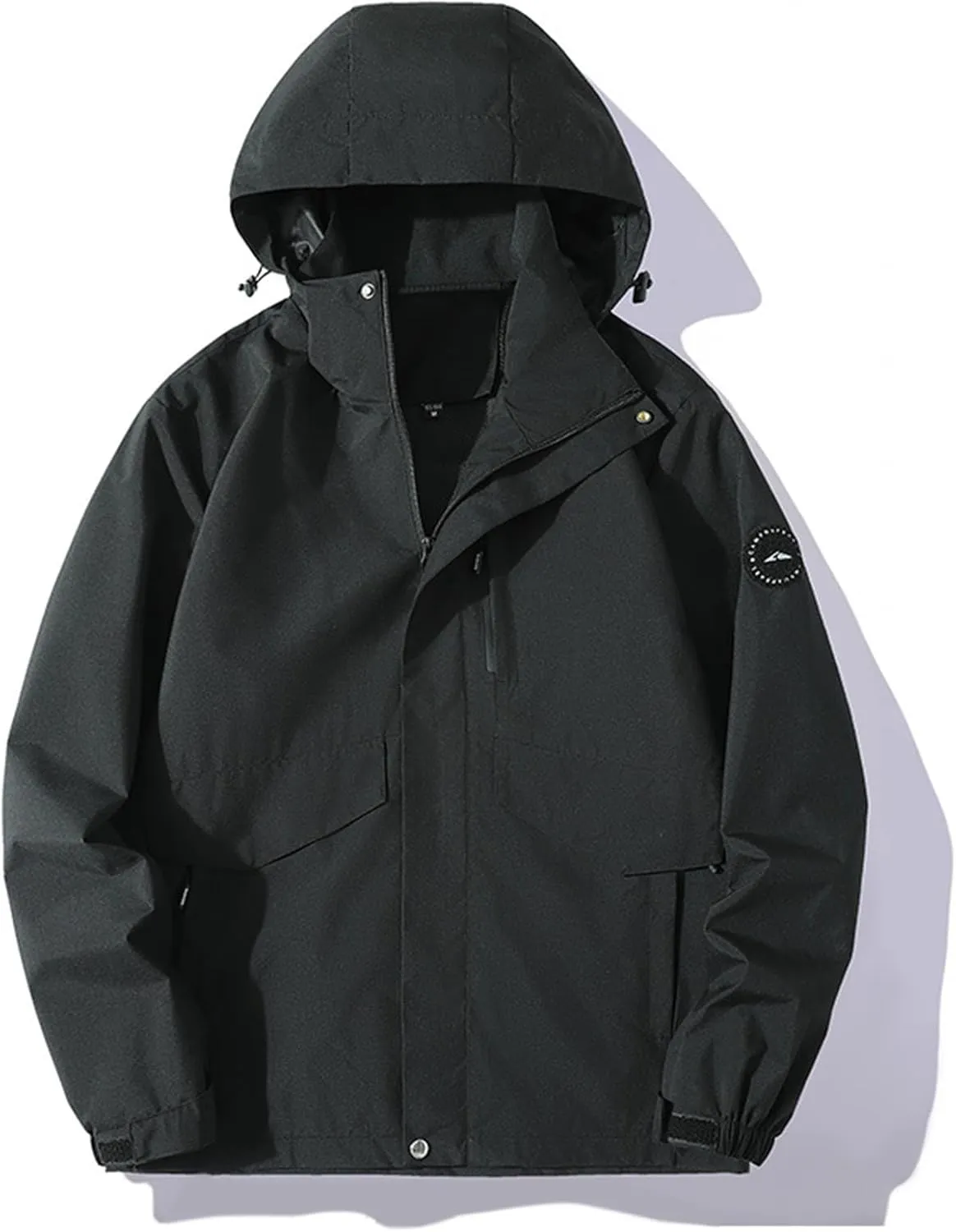 Mens Lightweight Jackets Casual Solid Color Hooded Thick Zipper Pocket Thick Coat Thick Jacket Womens Hoodies Mens