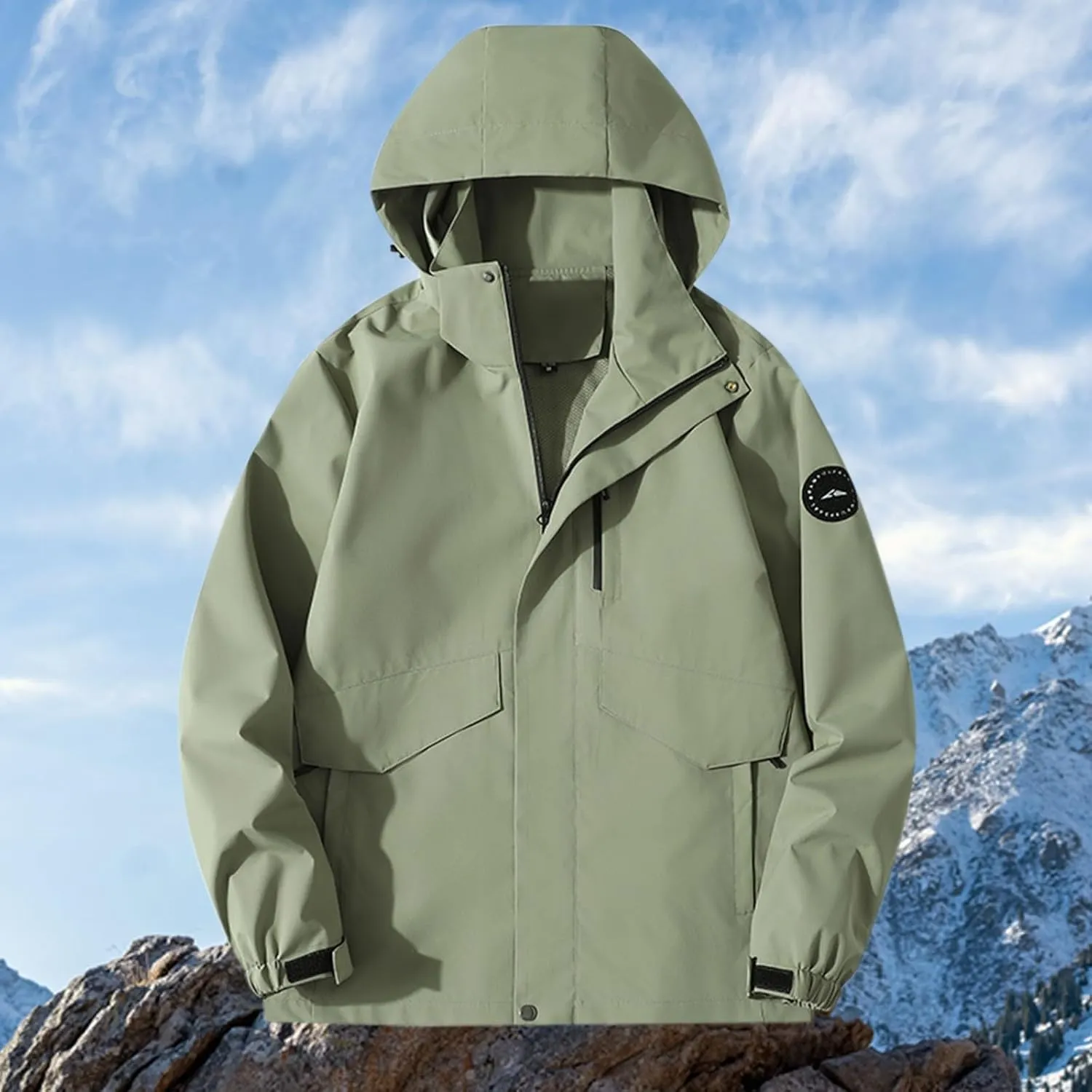 Mens Lightweight Jackets Casual Solid Color Hooded Thick Zipper Pocket Thick Coat Thick Jacket Womens Hoodies Mens