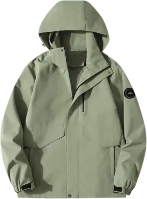 Mens Lightweight Jackets Casual Solid Color Hooded Thick Zipper Pocket Thick Coat Thick Jacket Womens Hoodies Mens