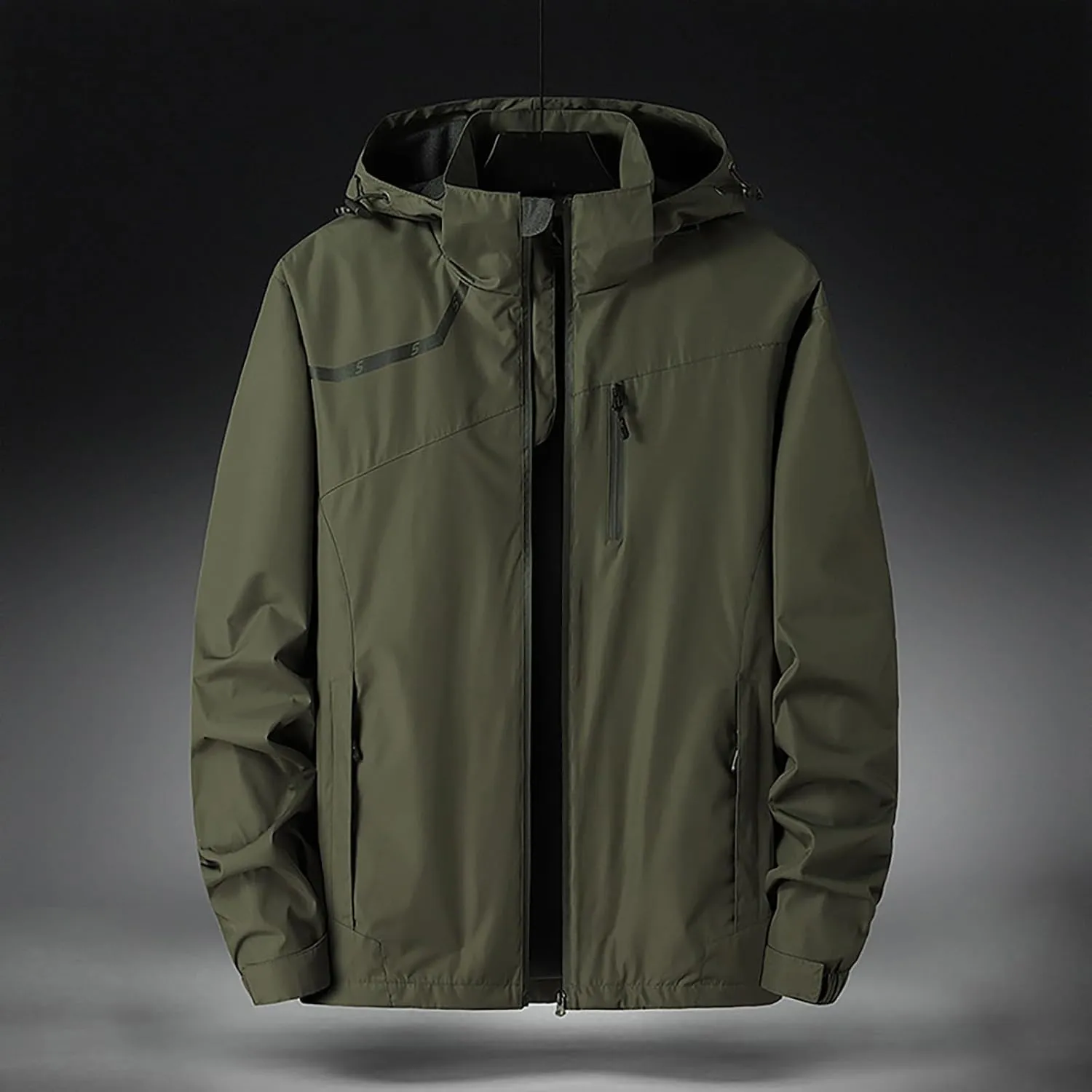 Mens Lightweight Jackets Casual Solid Color Hooded Thick Zipper Pocket Thick Coat Thick Jacket Womens Hoodies Mens