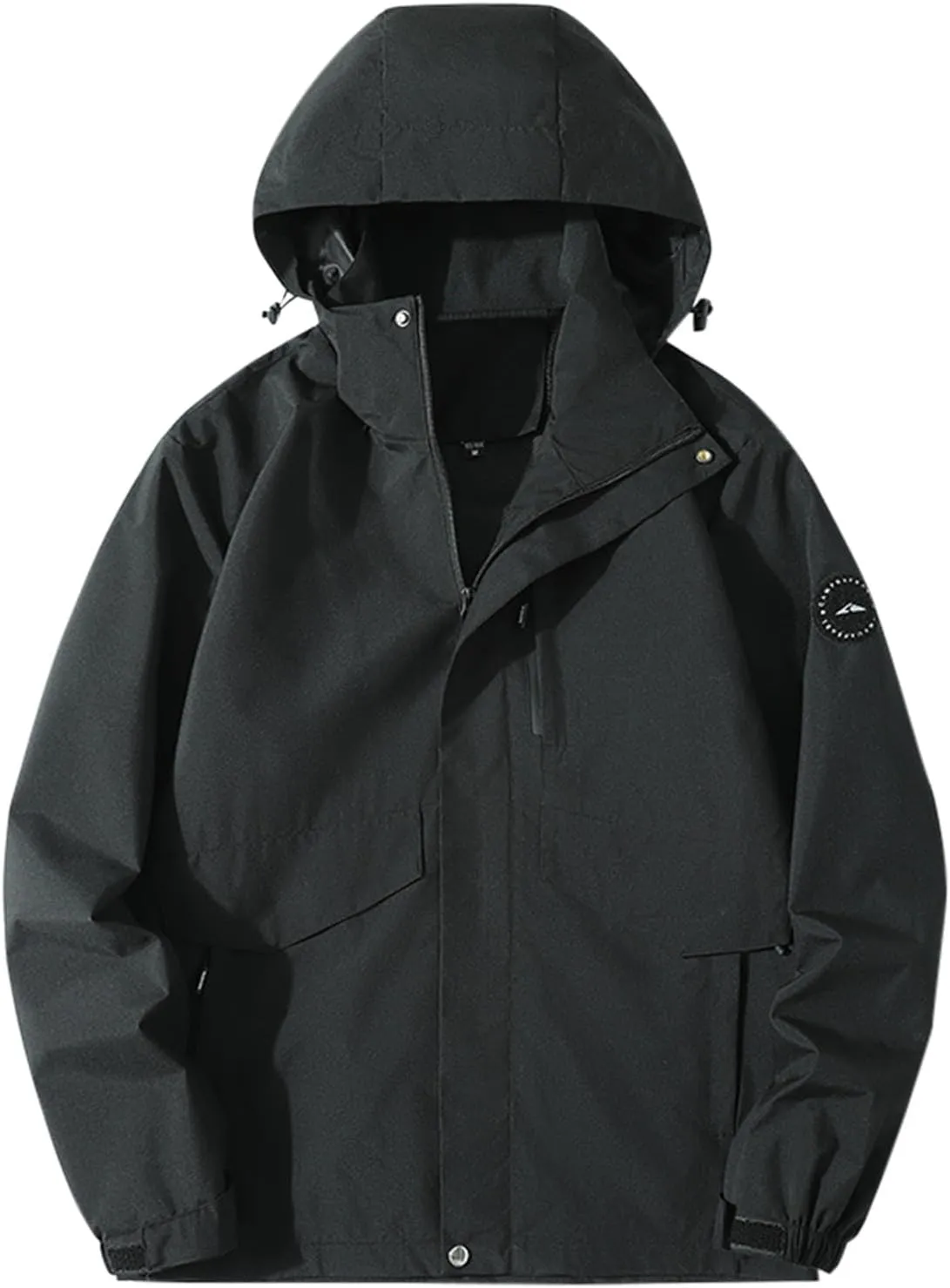 Mens Lightweight Jackets Casual Solid Color Hooded Thick Zipper Pocket Thick Coat Thick Jacket Womens Hoodies Mens
