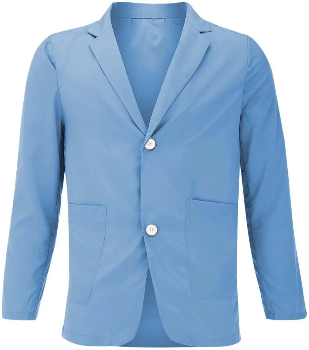 Mens Lightweight Thin Coats Slim Fit Casual One Button Blazers Summer Fall Breathable Sport Coats Formal Suit Jackets