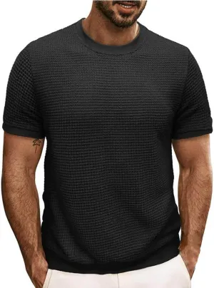 Men's Oversized Cotton Shirt Short Sleeve Crew Neck Cotton Tshirts Casual Summer T Shirts Classic Basic Tees