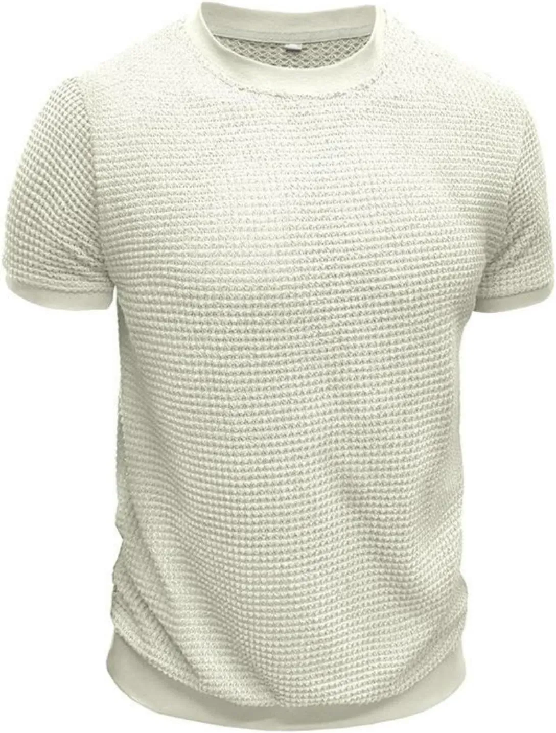 Men's Oversized Cotton Shirt Short Sleeve Crew Neck Cotton Tshirts Casual Summer T Shirts Classic Basic Tees