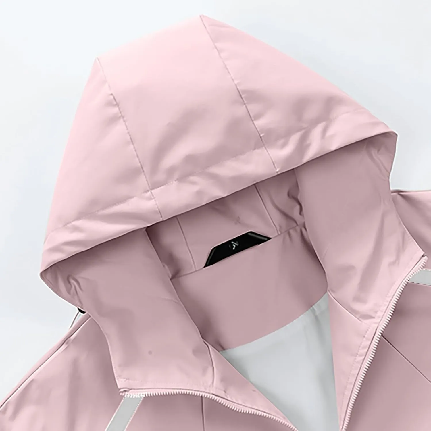 Men's Oversized Rain Jacket Lightweight Waterproof Hooded Jacket Pockets Windbreaker Outdoor Hiking Travel Raincoat