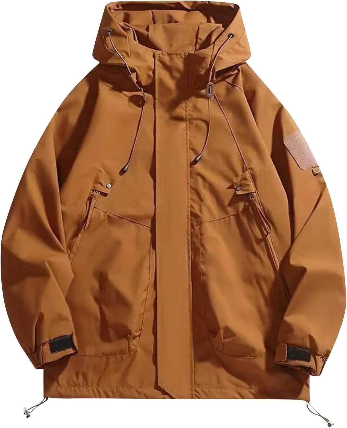 Mens Packable Rain Jackets Lightweight Waterproof Windbreaker with Hood Outdoor Raincoat Jacket for Hiking Travel