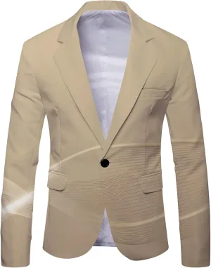 Mens Print Blazer Coats One Button Shawl Collar Casual Sport Blazers Fall Winter Stylish Suits Party Formal Jackets