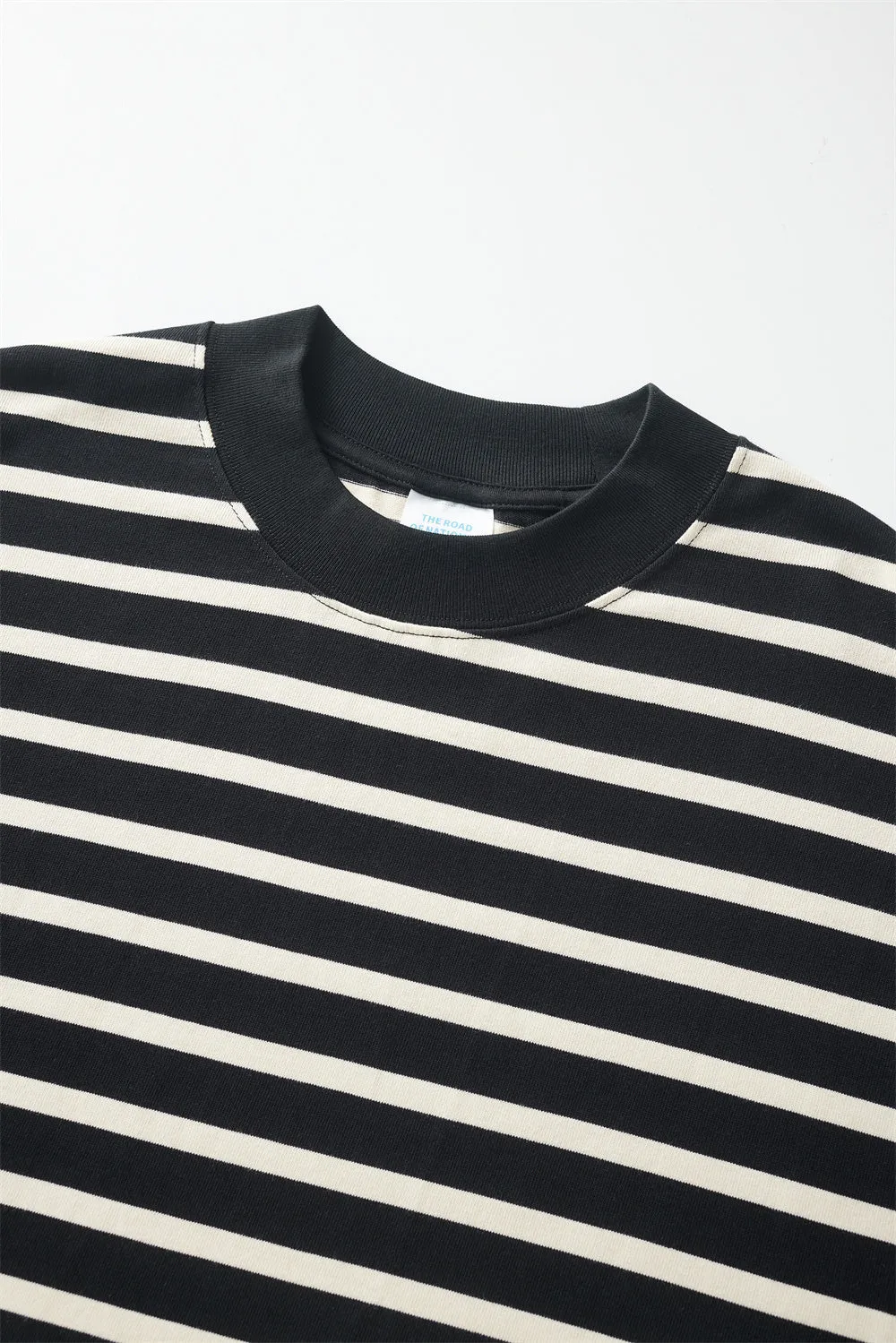 Men's Pure Cotton Contrast-color Striped Long-sleeved T-shirt