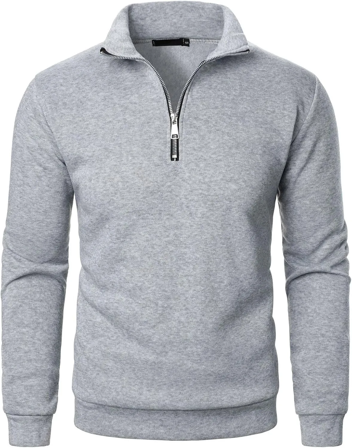 Men's Quarter Zip Fleece Pullover Sweatshirts Mock Neck Casual Long Sleeve Fall Winter Warm Sweatshirt 1/4 Zip Shirt