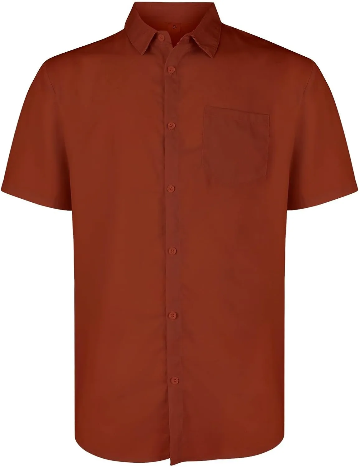 Mens Resort Wear 2025 Breathable Button Down Short Sleeve Shirt Regular Fit Formal with Pocket Summer Casual